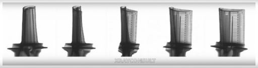 Immagine Tomografica con diverse angolazione su palette per turbina Tomografica con diverse angolazione su palette per turbina