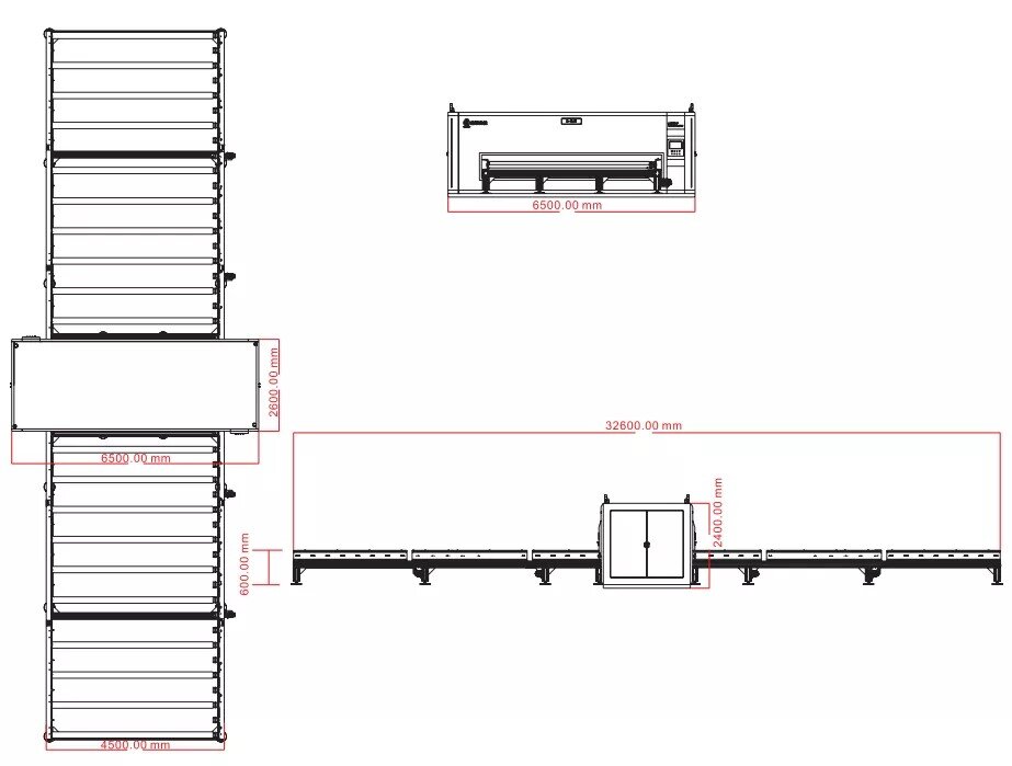 Sistema di nastro trasportatore integrato e manipolatore di precisione a 5 assi per la gestione completamente automatica del ciclo di ispezione nell'UNH-A.