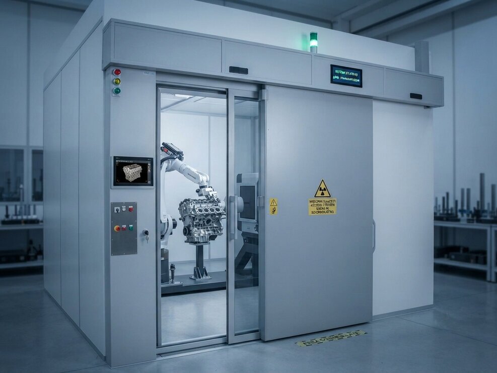 Segnalazioni luminose e interlock su un impianto a raggi X