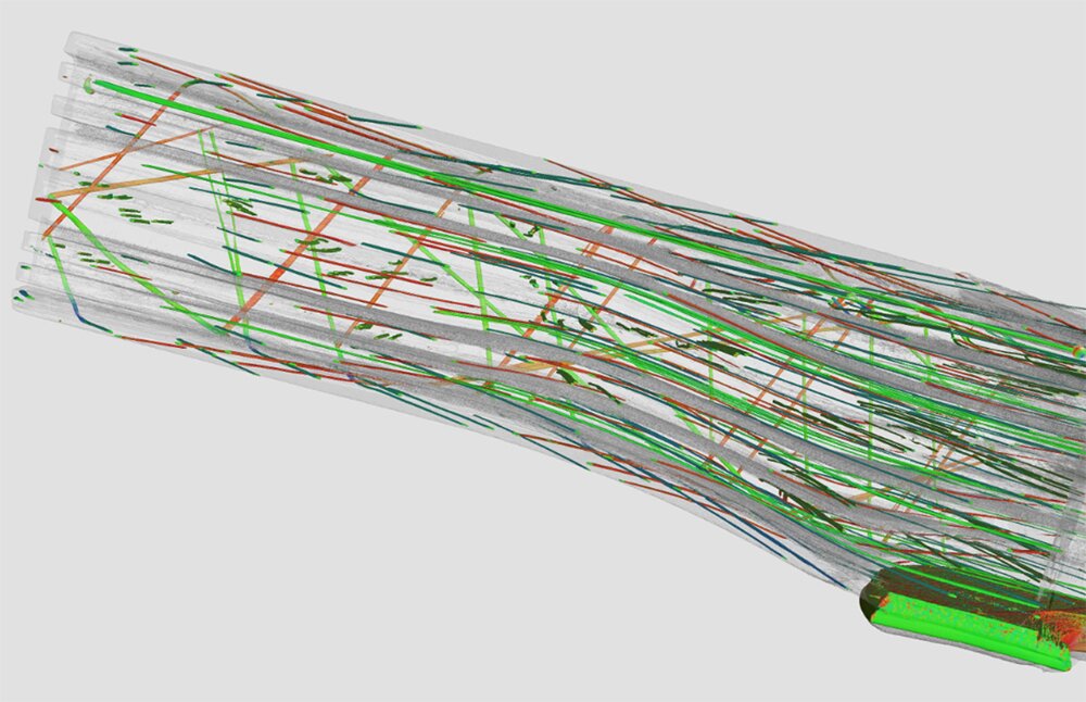 Servizio conto terzi - immagine fibre di pala di aereo