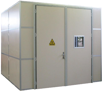 Cabina schermata ai raggi-X, utilizzabile per controlli non distruttivi Cabina schermata ai raggi-X e raggi-Gamma.