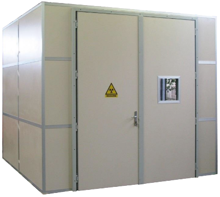 Cabina schermata ai raggi-X, utilizzabile per controlli non distruttivi Cabina schermata ai raggi-X e raggi-Gamma.