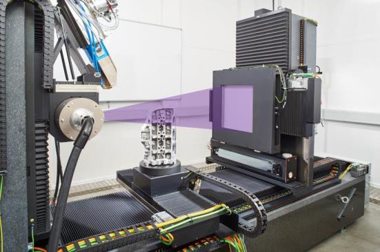 Impianto tomografico con Flat Panel Tomografia computerizzata industriale con Flat Panel