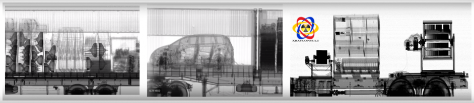 Immagini ai raggi-X dell'interno di camion e container Visione ai raggi-X dell'interno di camion e container