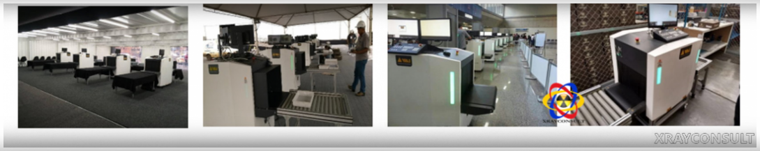 Immagini di impianti a raggi-X installati in congressi e convegni