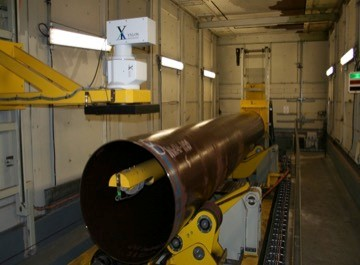 Controllo radioscopico su saldature per tubi Controllo ai raggi-X saldature per tubi a spirale e longitudinali