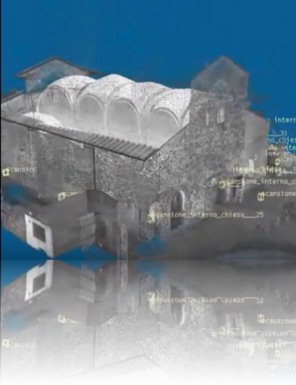 Visualizzazione 3D - Abazia Appalto restauro