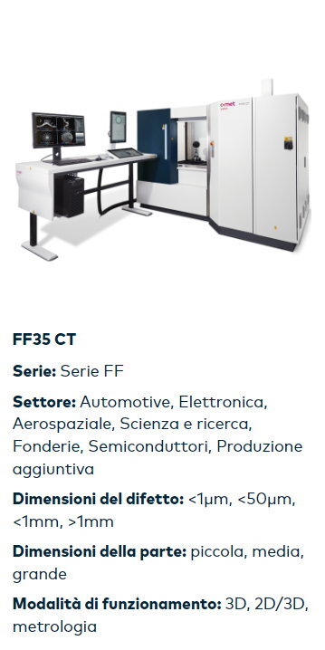 Tomografia industriale metrologica - Impianto FF35