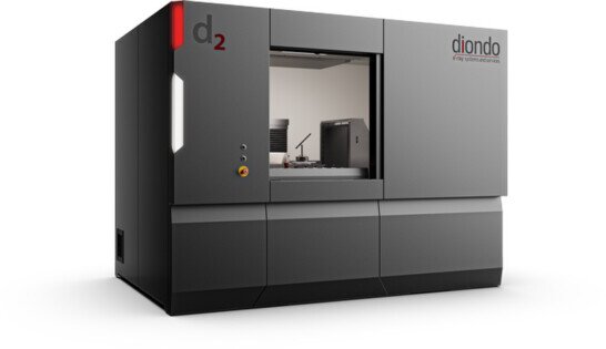 Sistema micro tomografia computerizzata Diondo d2 300kV rilevatore 3K alta risoluzione per componenti piccoli medi