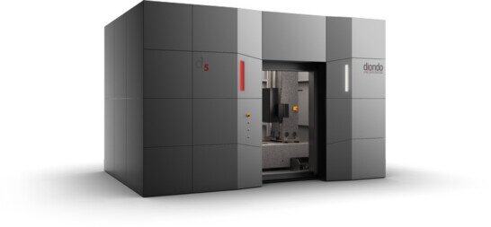 Sistema tomografia Diondo d5 modulare dual tube 600kV manipolatore 9 assi volume 850mm 200kg metrologia industriale