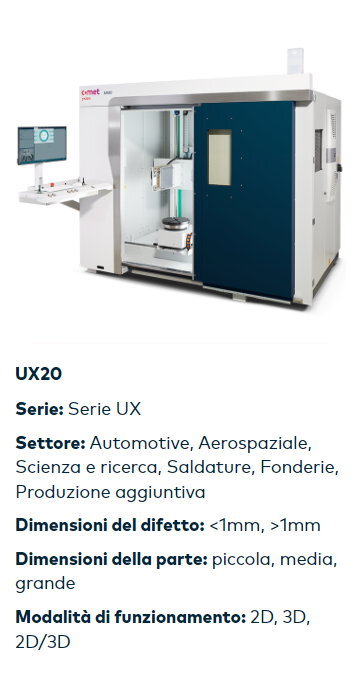 Tomografia industriale UX20